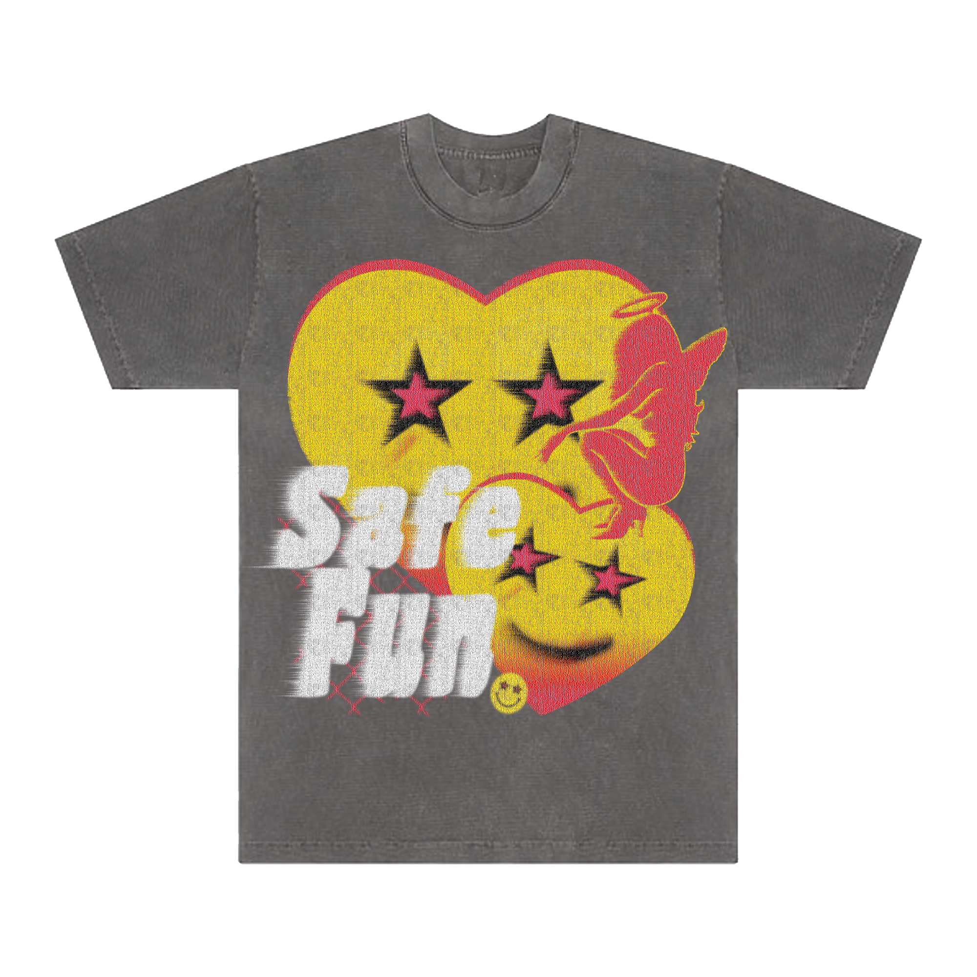 s3nsi.molly x safe fun t-shirt - vintage grey