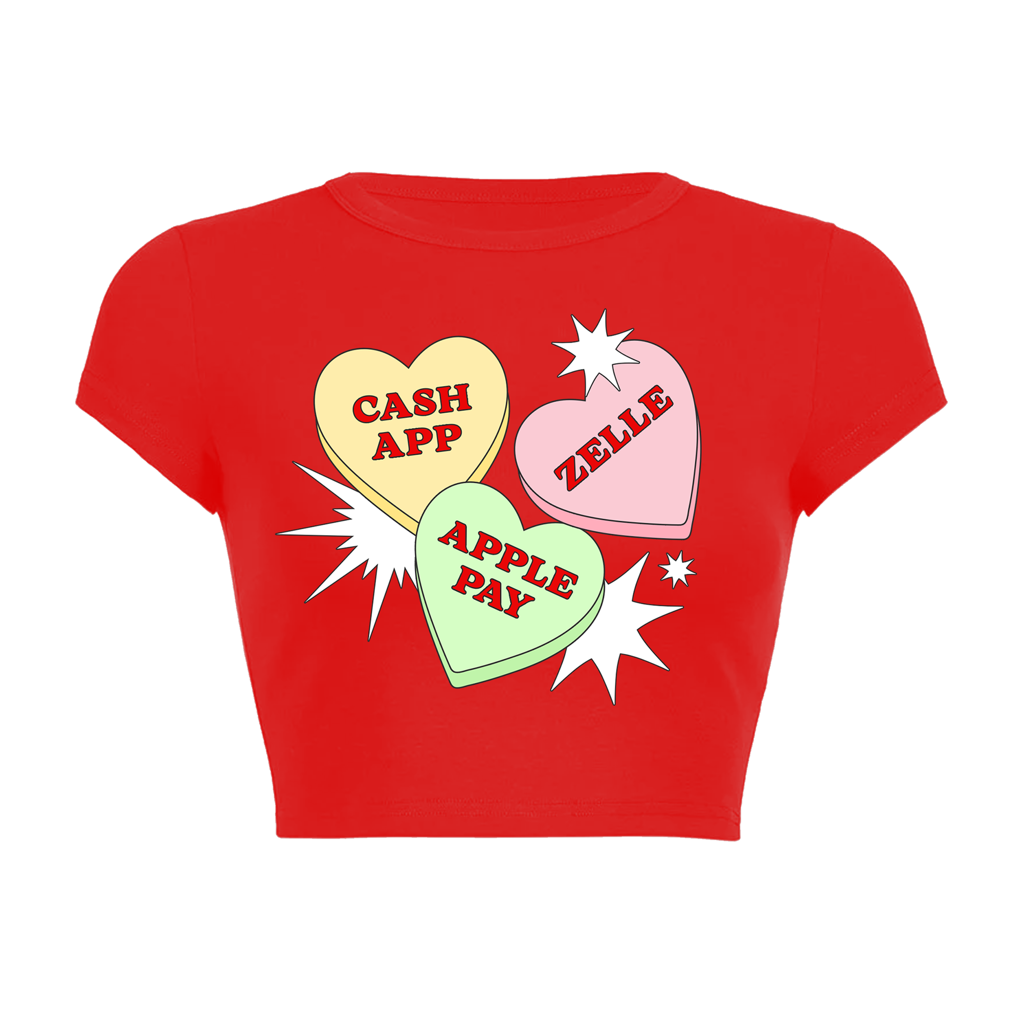 SAFE FUN VDAY BABY TEE - RED